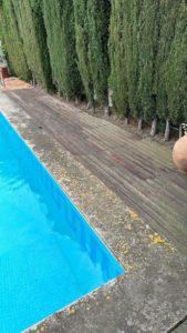 tarima madera para piscina ANTES